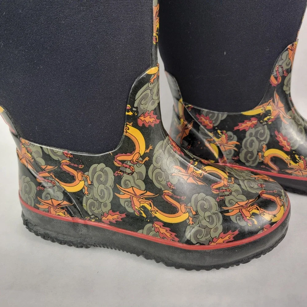 Bogs Kids Classic High Dragon Rain Boots Waterproof Neoprene‎ Outdoor